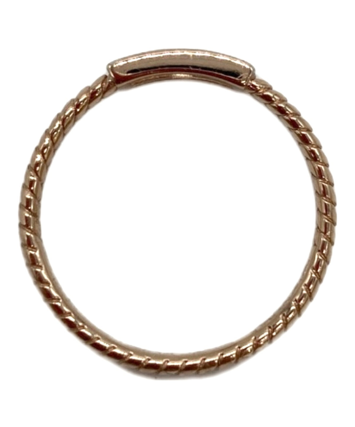 FENDI Zucchino Baguette Ring FF Logo Pink Gold US6.5 EU53 Model 1A4620 Italy HW