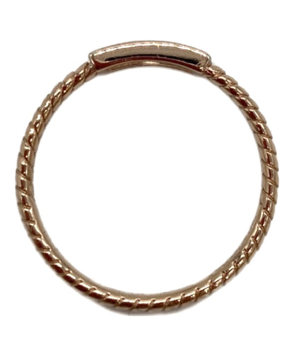 FENDI Zucchino Baguette Ring FF Logo Pink Gold US6.5 EU53 Model 1A4620 Italy HW