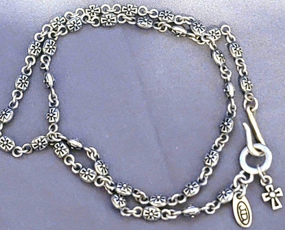 Justin Davis Tiny Cross Chain Necklace 40cm15.7in Sterling Silver 925 Used JAPAN