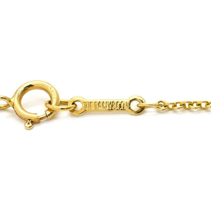 Auth Tiffany & Co 18K Yellow Gold Cross Pendant Necklace Elsa Peretti L 40.5cm