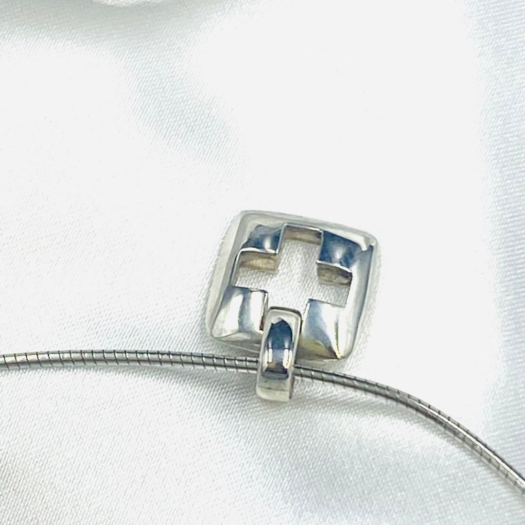 Tiffany & Co. Silver 925 Pierced Cross Choker Necklace Pendant Excellent