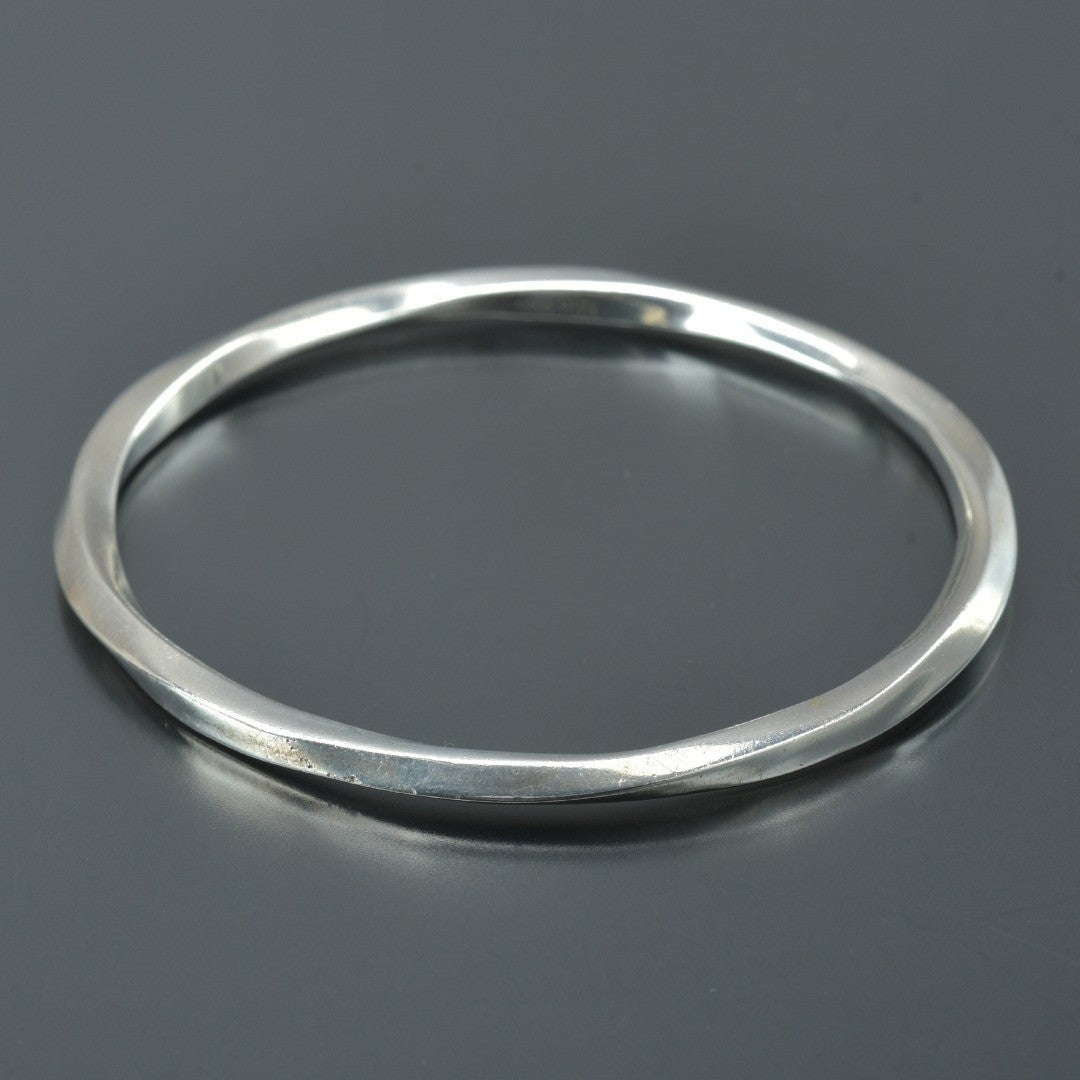 Tiffany & Co Sterling Silver 925 Knife Edge Twisted Bangle L 22cm 8.6in