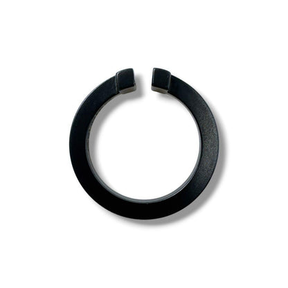 Tiffany & Co Black-coated Stainless Steel T Square Ring Size 49 US 4.75-5
