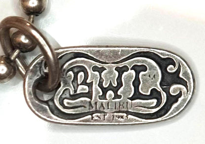 Bill Wall Leather BWL Malibu Ball Chain Necklace Silver 43cm 16.9" Used 11g