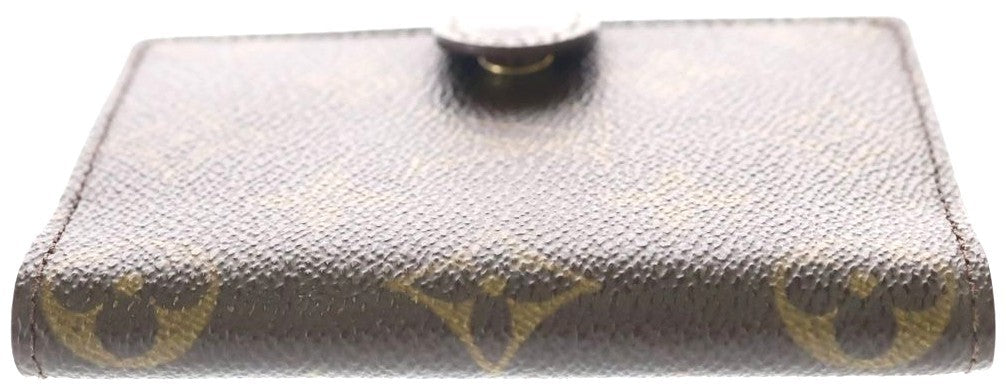 Louis Vuitton Monogram Agenda Mini Notebook Cover R20007 Brown PVC Leather Used