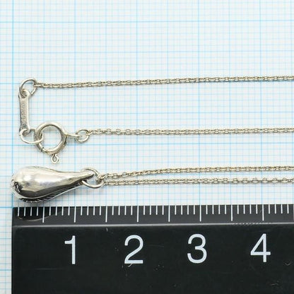 Tiffany & Co Sterling Silver 925 Tear Drop Pendant Necklace L41cm 16in Excellent