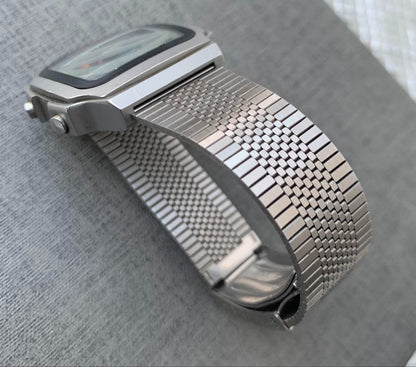 Vintage Seiko Silver wave A914-5A50 Stainless Steel Quartz Watch Rare Authentic