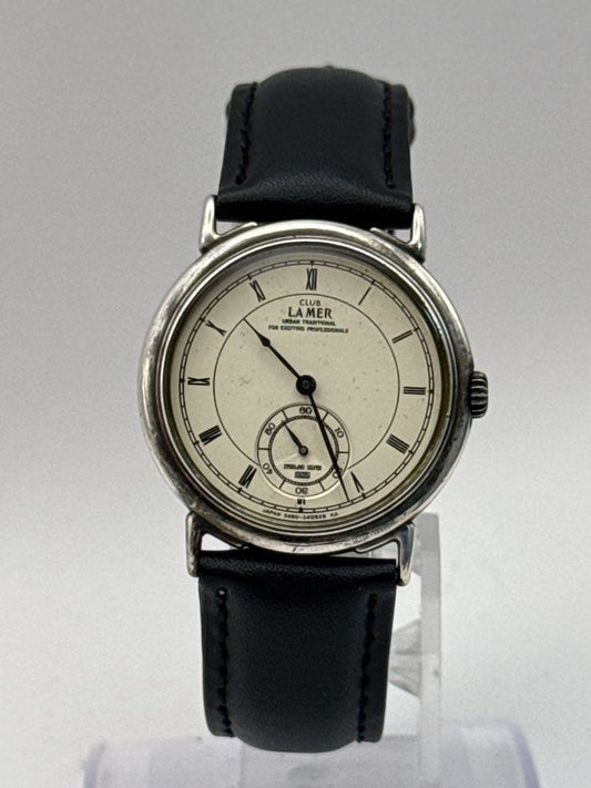 Citizen Club La Mer 3481-340698 925 Silver Quartz Watch Ivory Dial 32.8 mm VTG