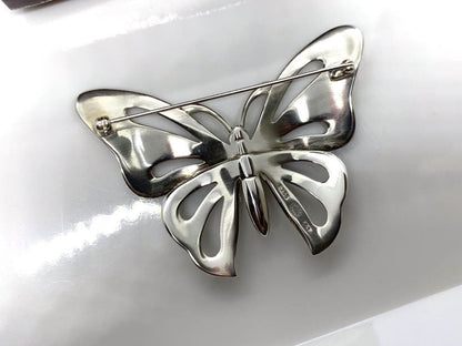 Vintage Georg Jensen # 563 Sterling Silver 925 Butterfly Brooch Excellent
