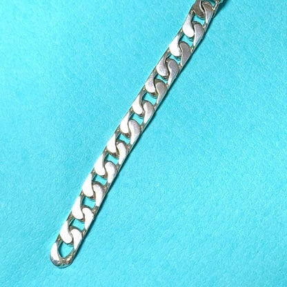 Authentic Tiffany & Co Sterling Silver 925 Curb Chain ID Bracelet L 18.6cm 7.3in