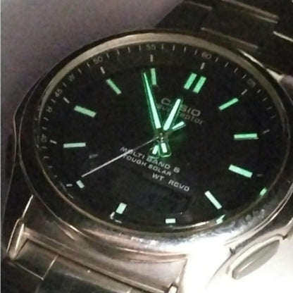CASIO Wave Ceptor WVA-M630D-1AJF Solar Radio Watch Black Dial 42mm Steel Band