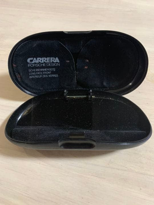 Porsche Design Carrera Vtg Sunglasses Black Metal Teardrop Lens with Case Used