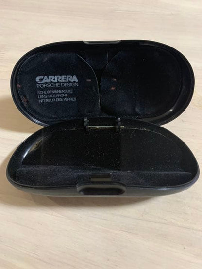 Porsche Design Carrera Vtg Sunglasses Black Metal Teardrop Lens with Case Used