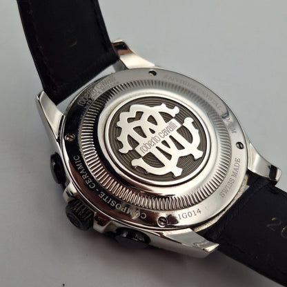 Roberto Cavalli by Franck Muller RV1G014L0041 Quartz Chronograph Watch Men W/Box