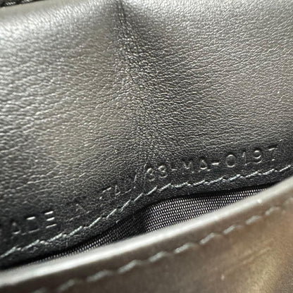 Rare Christian Dior Cannage Studded Black Leather Card Case Holder Used Auth