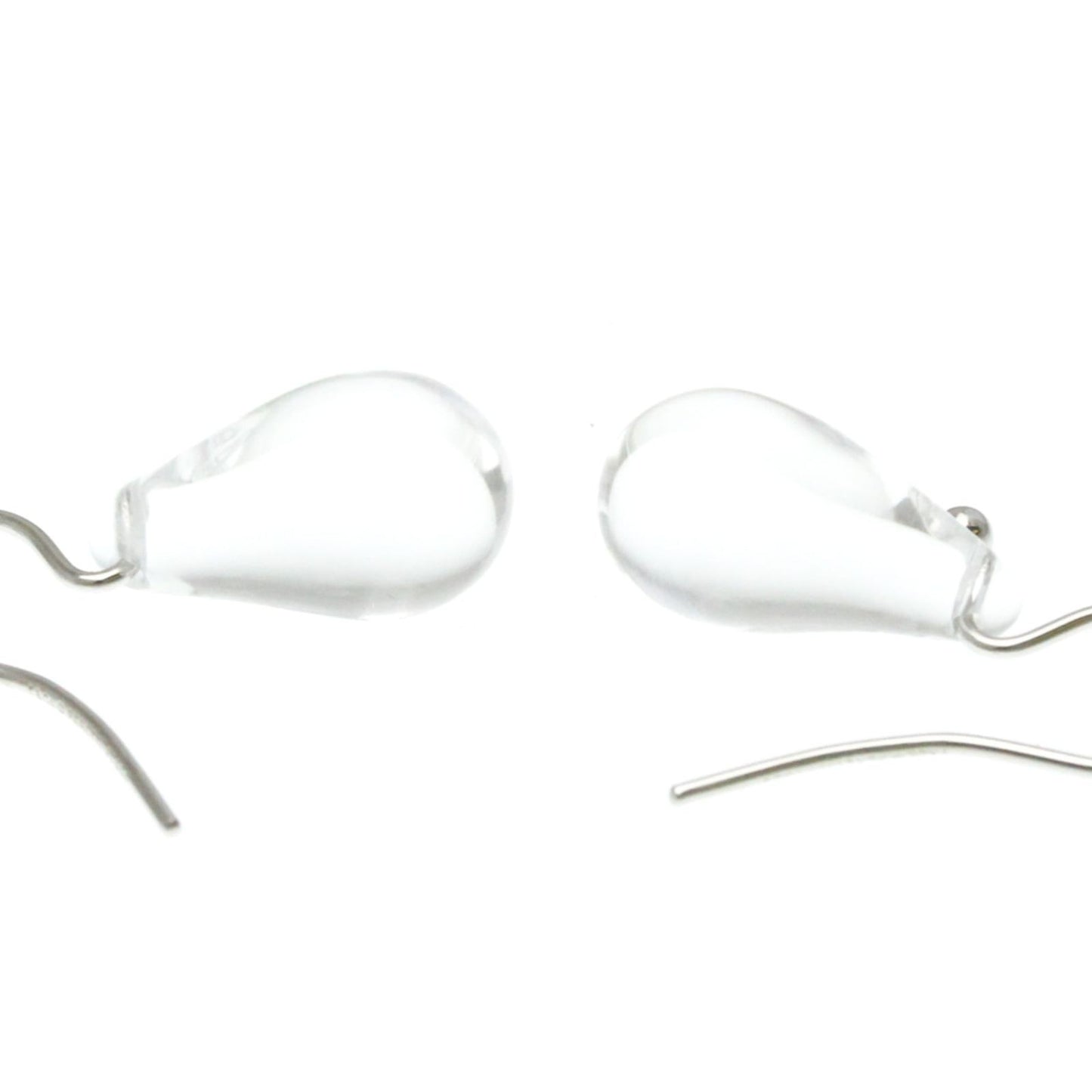 Tiffany&Co. Auth Teardrop Crystal Drop Earrings 18K WG 16.30x10 mm 0.64x0.39"