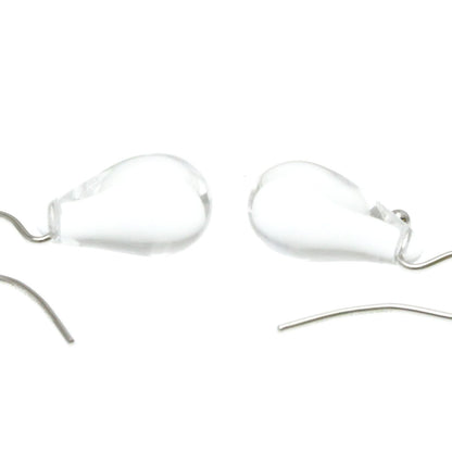 Tiffany&Co. Auth Teardrop Crystal Drop Earrings 18K WG 16.30x10 mm 0.64x0.39"