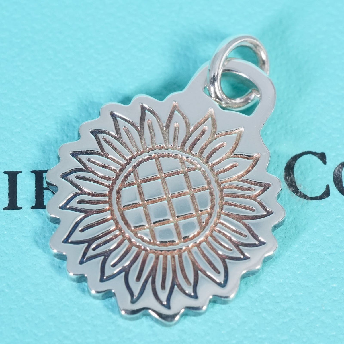 Tiffany & Co Sterling Silver 925 Go Women 2020 Sunflower Pendant Top Charm