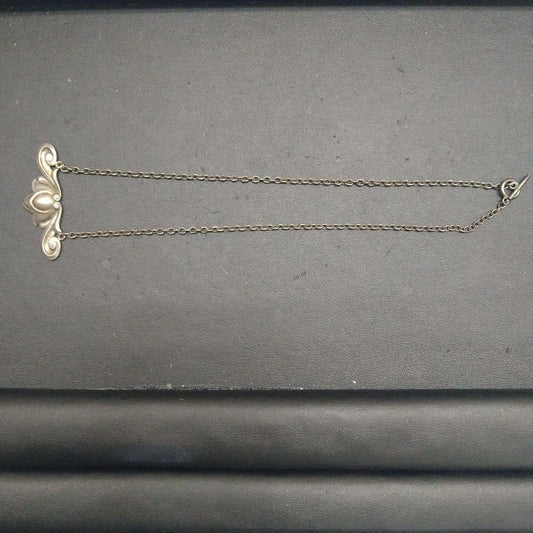 Vintage Georg Jensen # 642 Sterling Silver 925 Choker Necklace Toggle