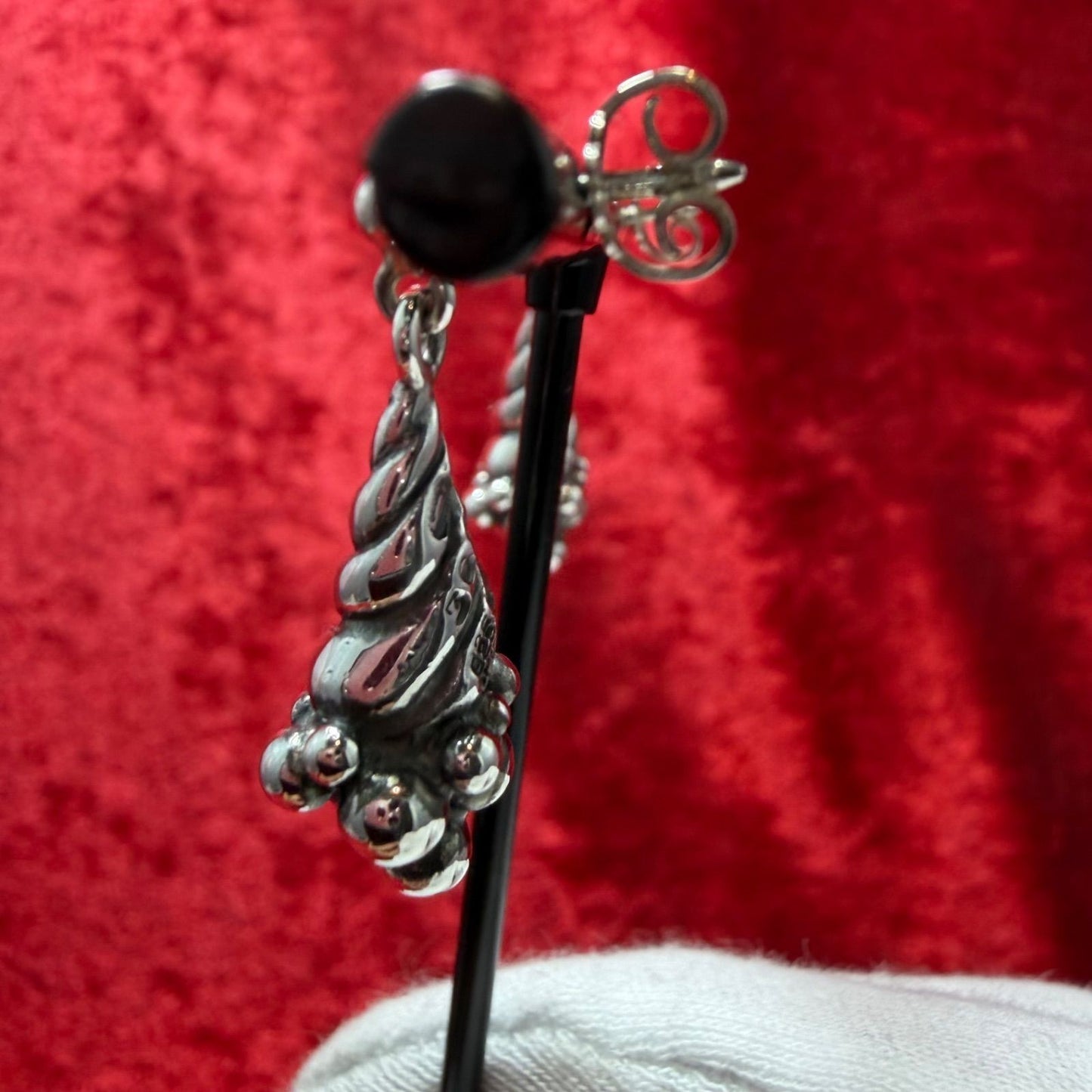 Georg Jensen # 363 Sterling Silver 925 Seashell Earrings Excellent
