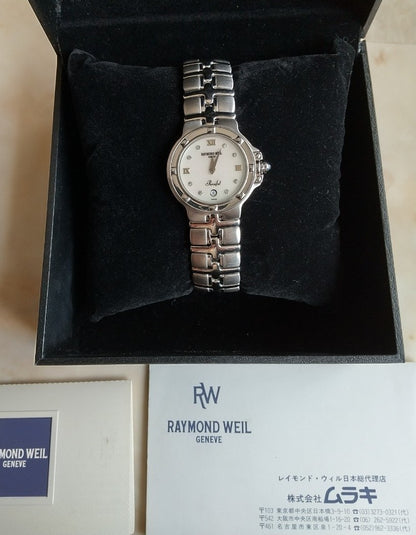 Raymond Weil 9995-PD White Mother Of Pearl Dial Quartz Watch Women Excellent