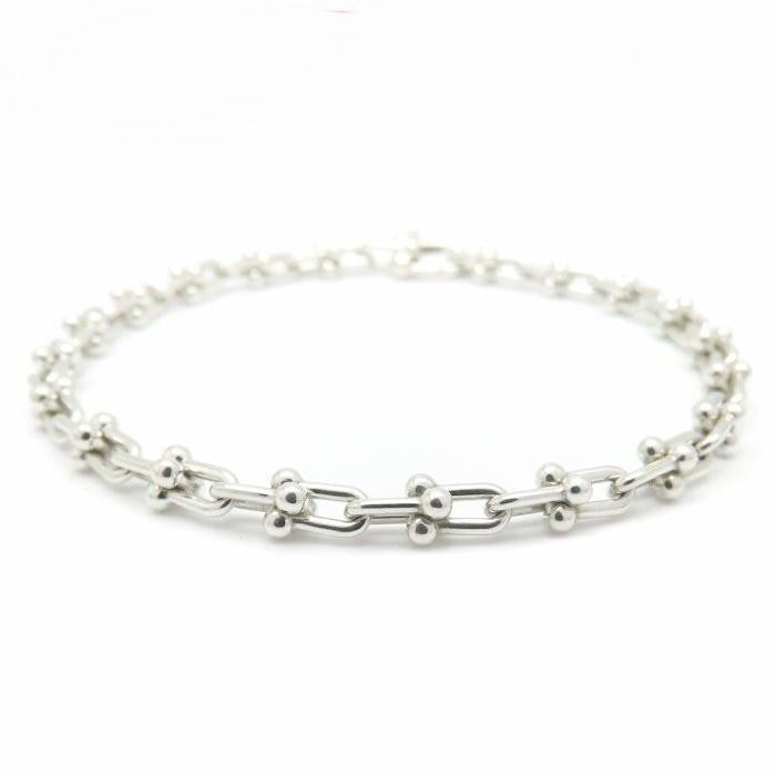 Tiffany & Co Silver 925 HardWear Micro Link Chain Bracelet L 16cm 6.3in Auth