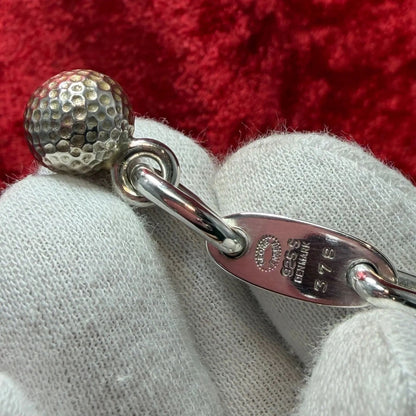Georg Jensen  # 378 Sterling Silver 925 Golfball Bracelet Andreas Mikkelsen Rare