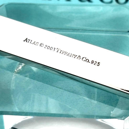 Tiffany & Co Atlas Sterling Silver 925 Roman Numeral Bar Pendant Necklace 50cm