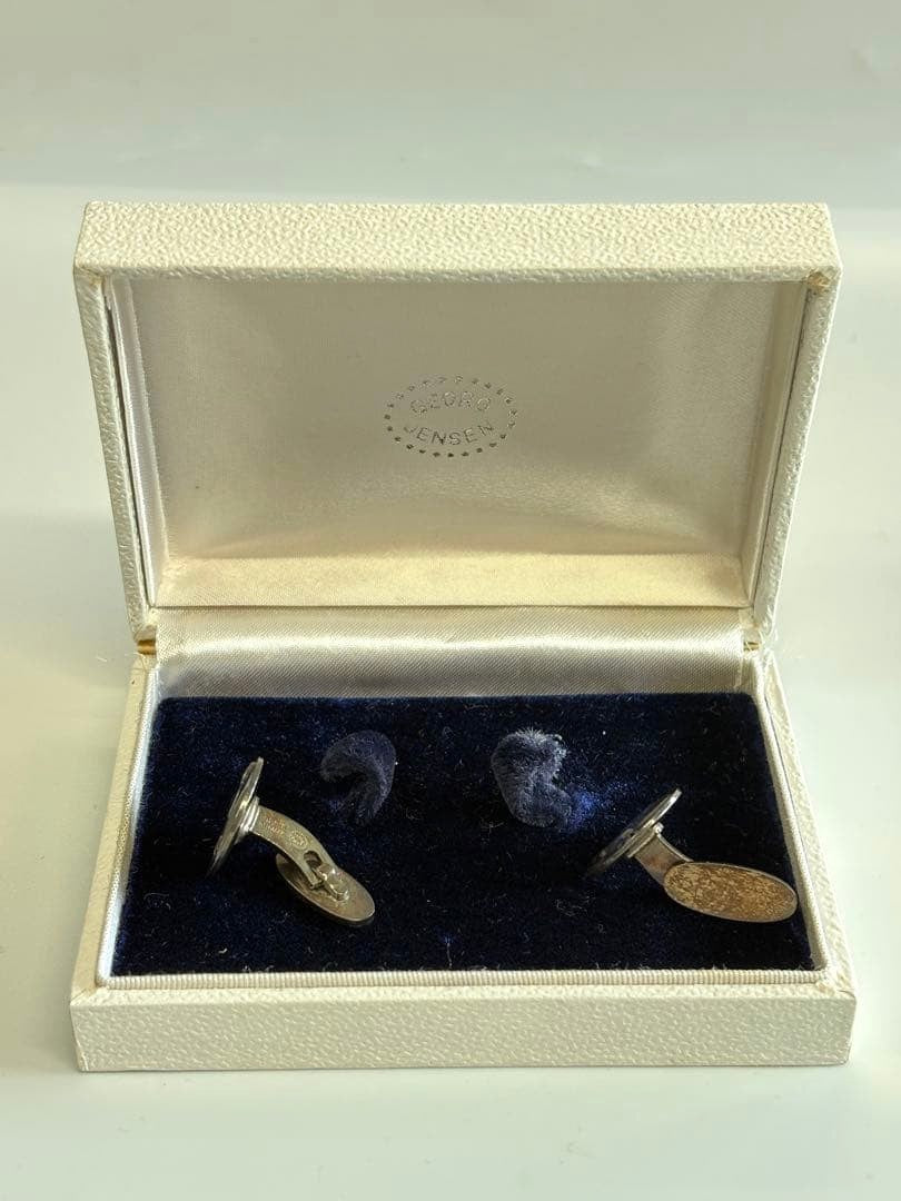 GEORG JENSEN Denmark Sterling Silver 925 Cufflinks Horse Motif Men's Vintage