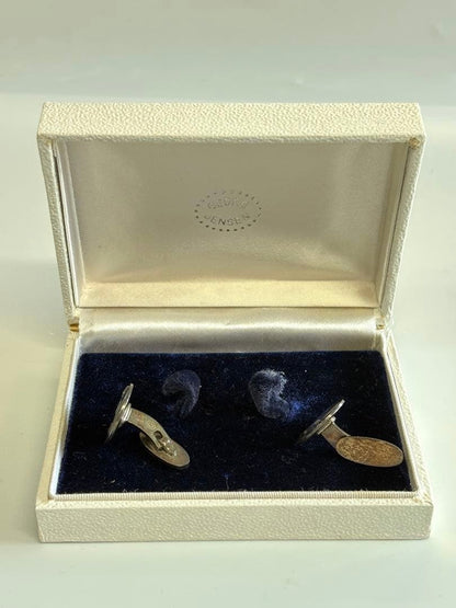 GEORG JENSEN Denmark Sterling Silver 925 Cufflinks Horse Motif Men's Vintage