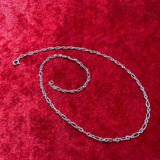 Georg Jensen Sterling Silver 925 Figaro Chain Necklace L 45.5cm 18in Excellent