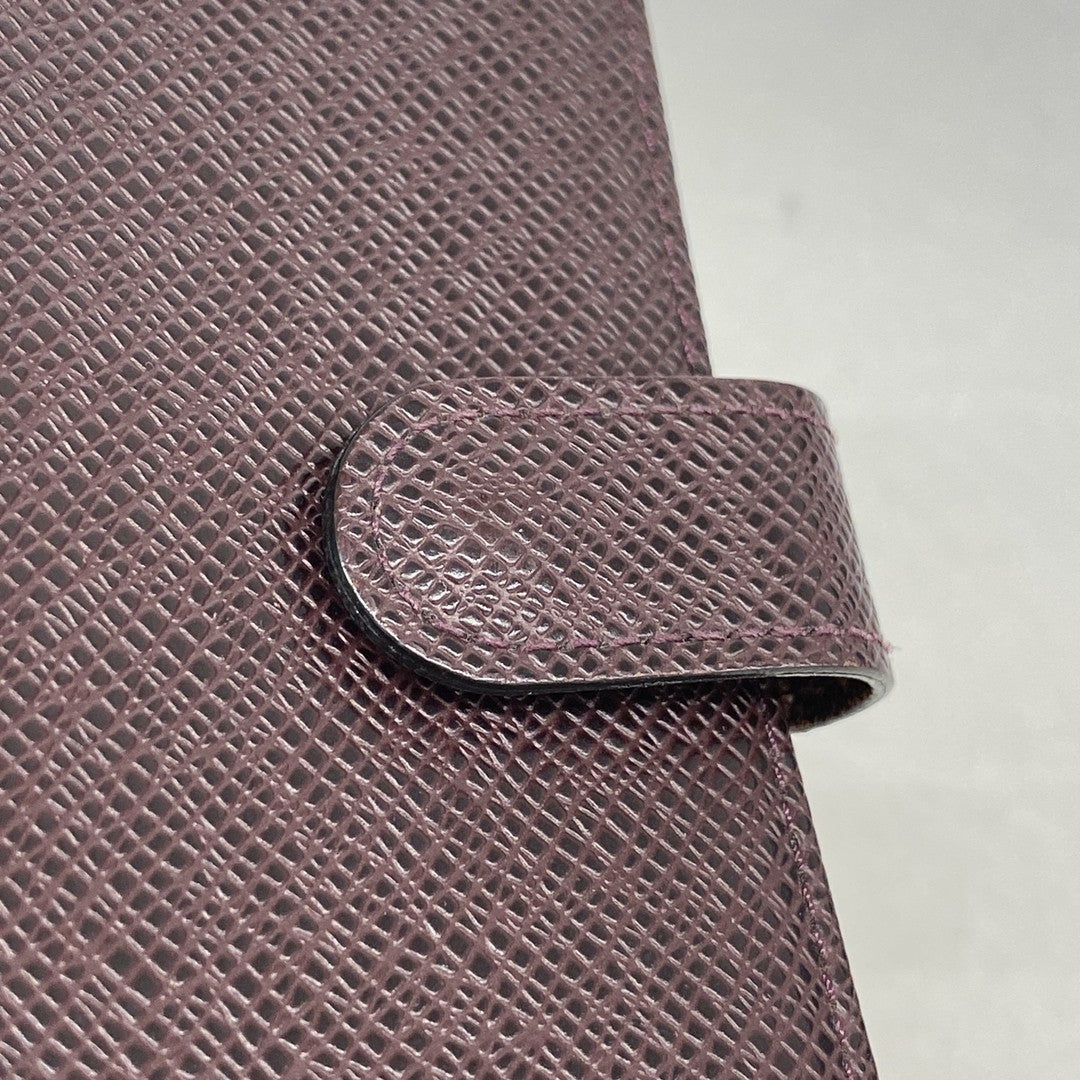 Louis Vuitton Agenda PM Notebook Cover Damier Acajou Leather R20416 Bifold Spain