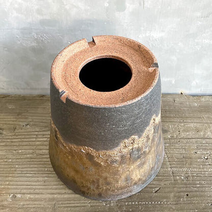 Kamiyama Standard Pot Shigarakiyaki Φ5.9”x 5.1" Agave caudex Cactus Japan Bonsai
