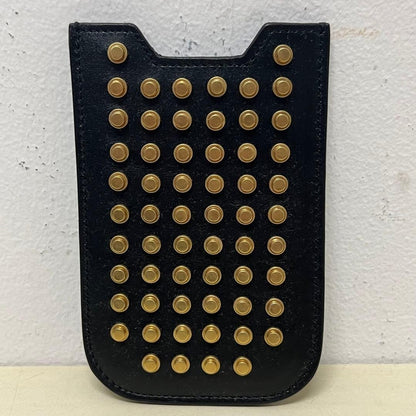 Rare Saint Laurent Studded Black Leather Card Case Hedi Slimane era