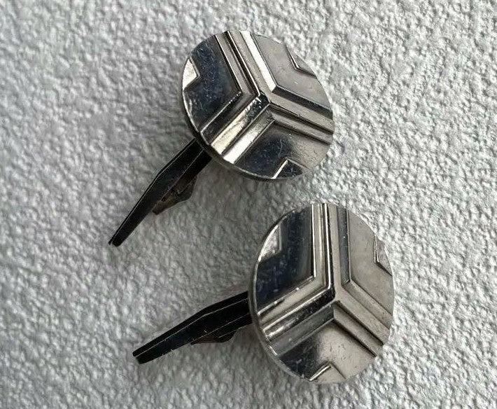 Georg Jensen Cufflinks 60B Sterling Silver 925 Denmark Mens Geometric Vintage