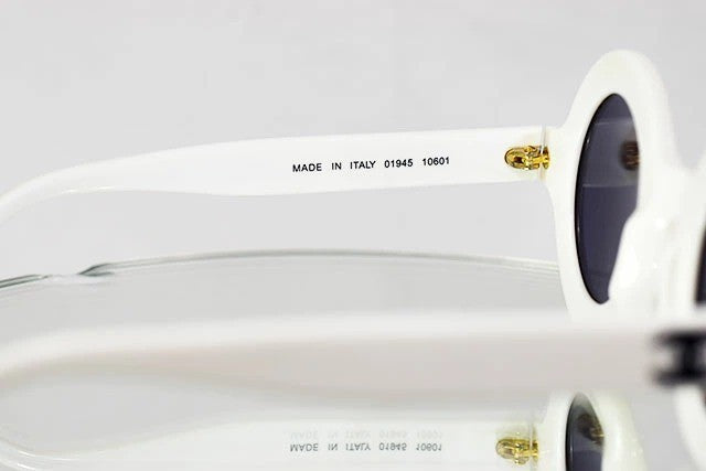 Chanel Auth Sunglasses Round Tortoise Frame White Black Plastic Womens Rare