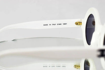 Chanel Auth Sunglasses Round Tortoise Frame White Black Plastic Womens Rare