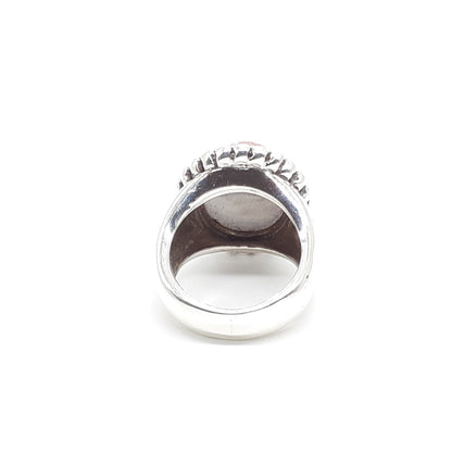 Stephen Dweck Sterling Silver 925 Rhodochrosite Ring Size 47 US 4 Used Women