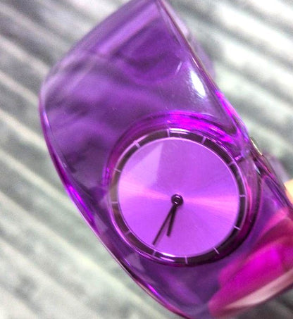 ISSEY MIYAKE O Series Bangle Watch Purple Transparent Tokujin Yoshioka Japan