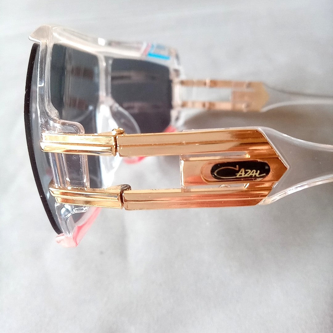 CAZAL MOD 858 135 Sunglasses Clear Frame Gray Lens New Unused Germany Made