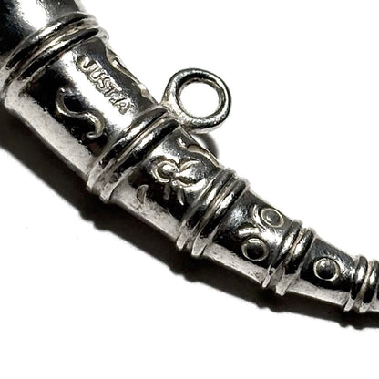Vintage 50s Just Andersen Sterling Silver 925 Charm Pendant Top Denmark