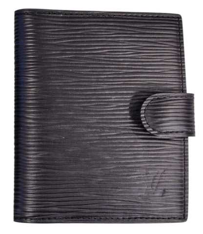 Louis Vuitton Epi Leather Agenda Notebook Cover Black Made in France Compact