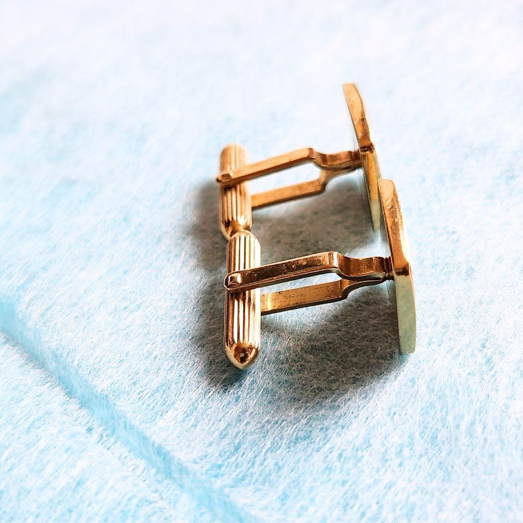 Burberrys Burberry Vintage Horseman Logo Gold Square Cufflinks Used Authentic