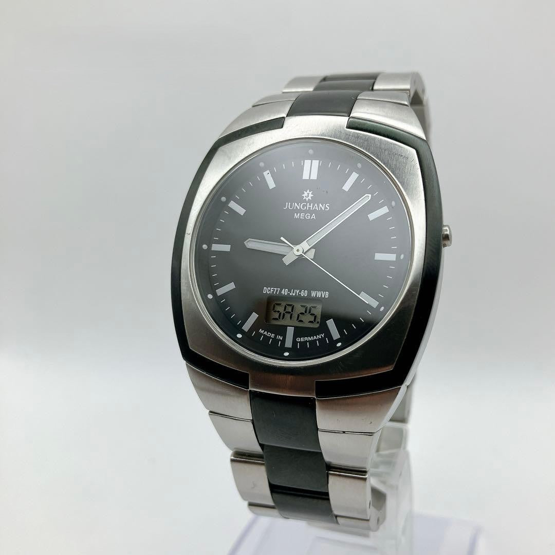 Junghans Mega DCF77 40-JJY-60 Radio-Controlled Quartz Watch Men