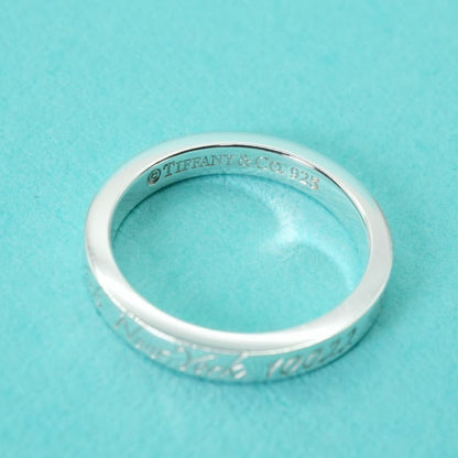 Excellent Tiffany & Co Sterling Silver 925 Note Narrow Ring Size US 5.5