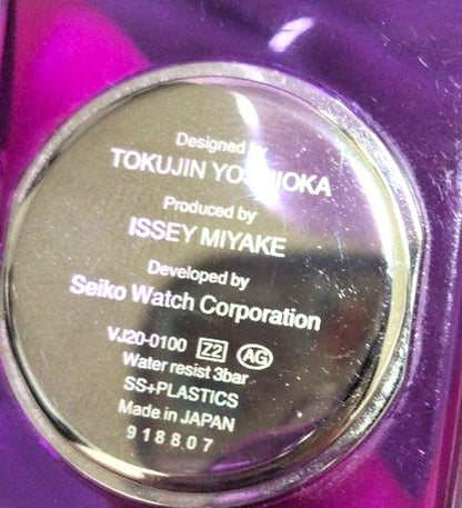ISSEY MIYAKE O Series Bangle Watch Purple Transparent Tokujin Yoshioka Japan