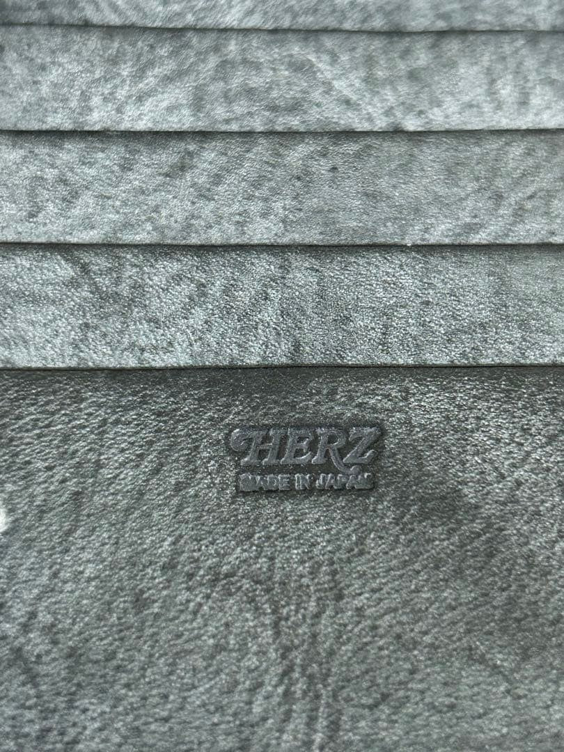 HERZ Alaska Leather Bifold Wallet Black Waxed Handmade Japan Limited Used