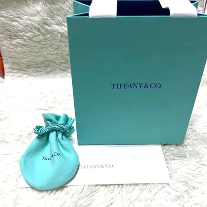 Tiffany&Co. Authentic Open Heart Ribbon Necklace 925 Silver 18K Gold 43 cm 16.9"