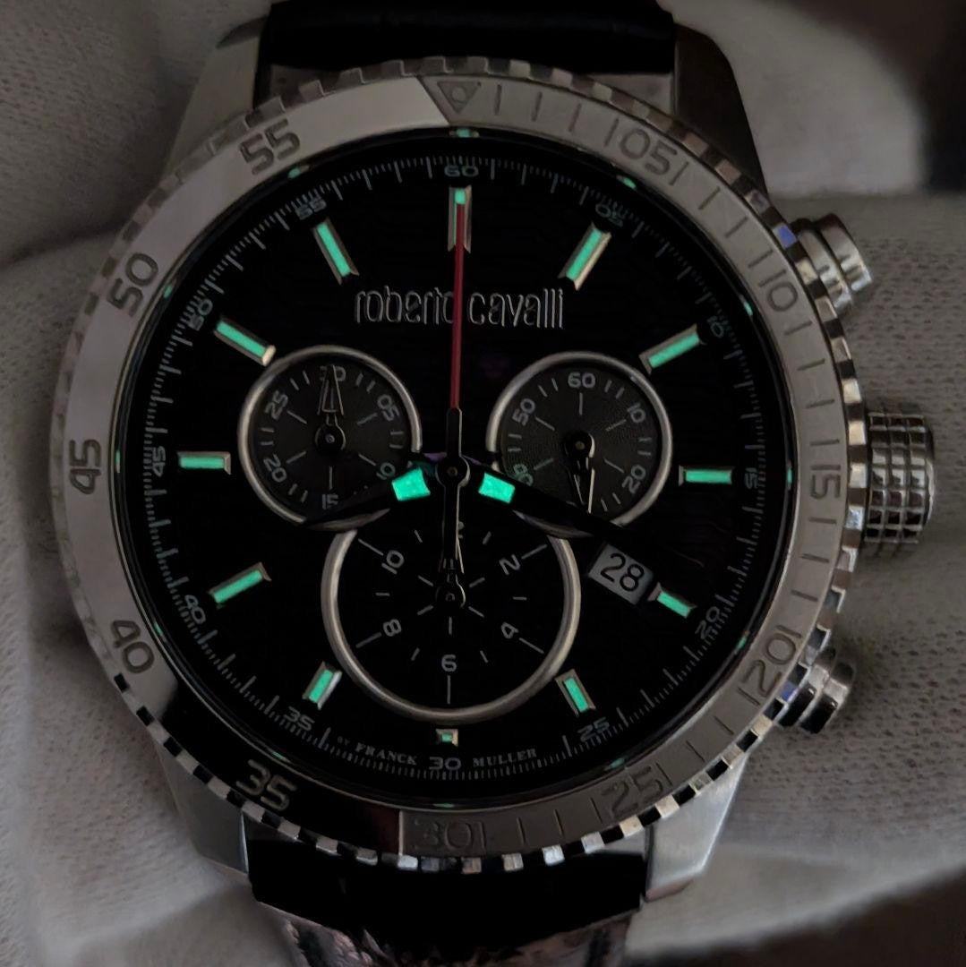 Roberto Cavalli by FRANCK MULLER 1G061 Chronograph Quartz Watch Men Excellent
