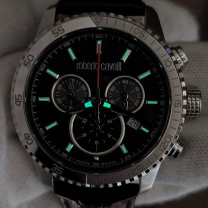 Roberto Cavalli by FRANCK MULLER 1G061 Chronograph Quartz Watch Men Excellent